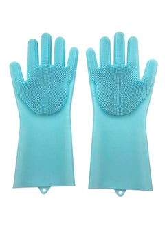 Buy Pair Of Magic Scrubber Cleaning Gloves Blue 35centimeter in Egypt