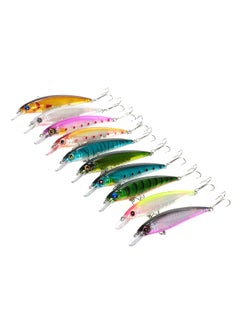 Buy 10-Piece Minnow Suspending Fishing Baits Lures Set 10 x 11cm in UAE