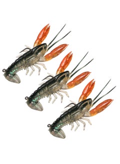 Buy 3-Piece Crawfish Shrimp Lobster Claw Artificial Fishing Lure Set 3 x 8cm in UAE