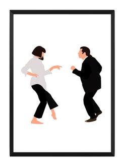 Buy Pulp Fiction Art Poster With Frame Multicolour 50 x 40centimeter in UAE