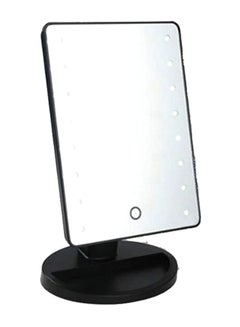 Buy LED Light Makeup Countertop Vanity Mirror Black 30 x 15centimeter in Egypt