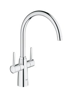 Buy Ambi Two Handle Mixer Faucet Silver in UAE