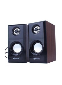 Buy Mini 2.0 USB Wired Subwoofer T-001 Black/Brown in Saudi Arabia