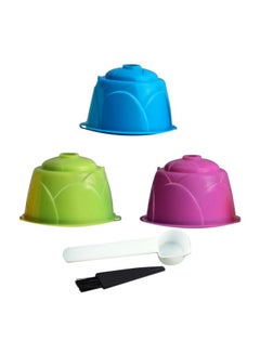 Buy 5-Piece Capsule Set For Dolce Gusto Series Coffee Machine Blue/Green/Pink 15.8x3.9x5.7centimeter in UAE