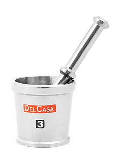 Buy Stainless Steel Mortar & Pestle Large Silver in UAE