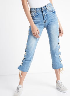 Buy Lacey Mid Rise Jeans Blue in UAE