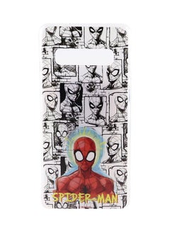 Buy Spider Man Printed Protective Case Cover For Samsung Galaxy S10 White/Black/Red in UAE