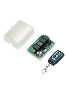 Buy 4-Channel Wireless Remote Control Switch Relay Smart Home Automation Device Green/White/Black in Saudi Arabia