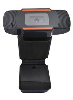 Buy HD Video Chat Recording Clip-On Webcam Black/Orange in UAE