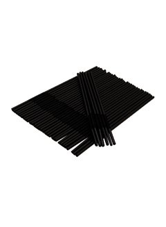 Buy 100-Piece Disposable Drinking Straws Black 260x6mm in UAE