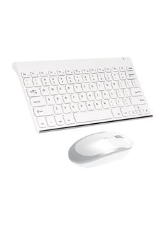 Buy Mini Wireless Keyboard With Mouse White in UAE