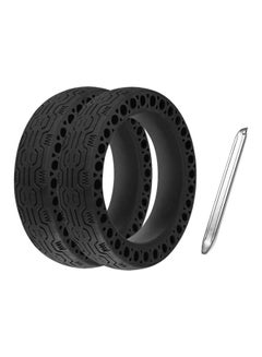 Buy 2-Piece Scooter Rubber Tire With Lever 8.5inch in Saudi Arabia