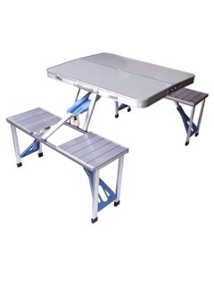 Buy Folding Aluminum Picnic Table Silver in Saudi Arabia