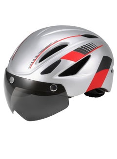 Buy Rechargeable Back Light Bike Helmet With Detachable Visor in Saudi Arabia