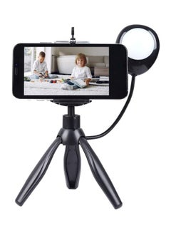 Buy Tripod Stand With Selfie Ring Light Cell Black in Saudi Arabia