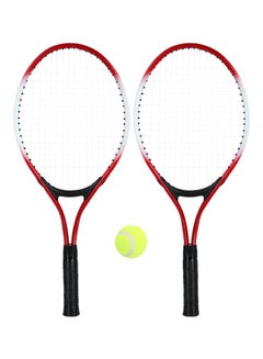 Buy 3-Piece Tennis Racket With Ball Set 52.3x22.3centimeter in UAE