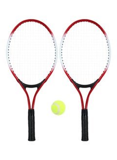 Buy 3-Piece Tennis Racket With Ball Set 52.3x22.3cm in UAE