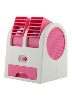 Buy Mini Cooling Table Fan Pink/White in UAE