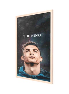 Buy The King Ronaldo Wall Painting With Frame Blue/Beige/Black 53x73cm in Saudi Arabia