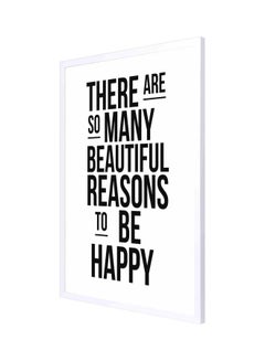 Buy Beautiful Quote Wall Painting With Frame Black/White 53x73cm in Saudi Arabia