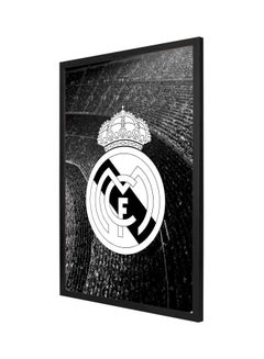 Buy Real Madrid Wall Painting With Frame Black/White 53x73centimeter in Saudi Arabia