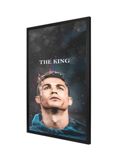 Buy The King Ronaldo Wall Painting With Frame Multicolour 53x73centimeter in Saudi Arabia