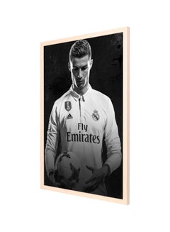 Buy Ronaldo Wall Art Painting With Frame White/Black/Grey 53x73centimeter in Saudi Arabia