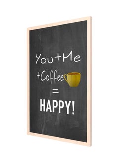 Buy Decorative Coffee Themed Framed Wall Painting Black/Beige/White 53x73centimeter in Saudi Arabia