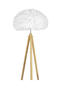 Buy Modern Feather Floor Lamp Brown/White 160centimeter in Saudi Arabia