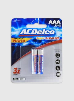 Buy Pack Of 2 Super Alkaline Battery Blue/Silver/Red in UAE
