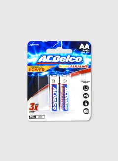 Buy Pack Of 2 Super Alkaline Battery Blue/Silver/Red in UAE