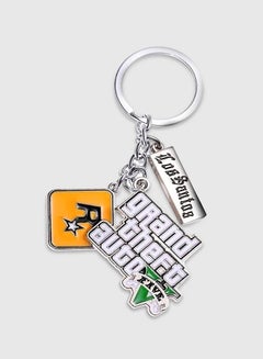 Buy Grand Theft Auto Key Chain Silver/Yellow/White in UAE