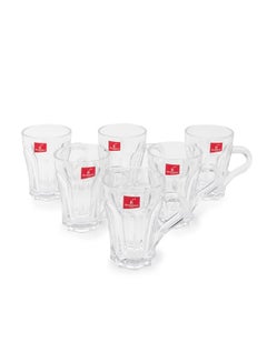 Buy 6-Piece Tea Glass Clear 21x10x14centimeter in UAE