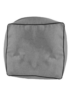 Buy Decorative Floor Cushion linen Grey 65x40x65cm in Saudi Arabia