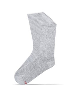 اشتري 6-Pair Classic Cotton Crew Socks رمادي في الامارات