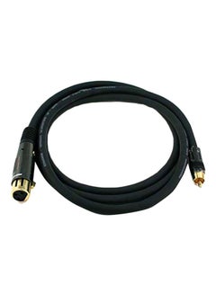 Buy Premier Series 16AWG XLR Female To RCA Male Cable Black in UAE