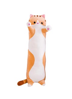 اشتري وسادة زينة على شكل قطة كرتونية لطيفة برتقالي / أبيض 700مم في الامارات
