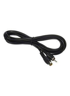 Buy RCA Male To Female Extension Cable Black/Silver in UAE
