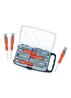 Buy 6-Piece Precision Screwdriver Set Grey/Orange 2x50mm in UAE