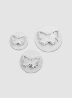 Buy 3 Piece Butterfly Cake Mold White 16centimeter in UAE