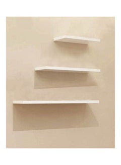 Buy 3-Piece Qiangtie Floating Shelve Set White Small Shelf(30x12x1.6).Medium Shelf(40x12x1.6).Big Shelf(50x12x1.6)centimeter in Saudi Arabia