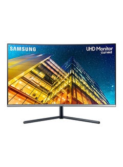 Buy 32 inch VA LED UHD Curved Monitor With 60Hz and DisplayPort HDMI LU32R590CWMXUE 32inch Dark Blue Grey in UAE