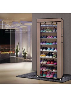 Buy Shoe Rack 9 Shelves Brown 160x60x30cm in Egypt