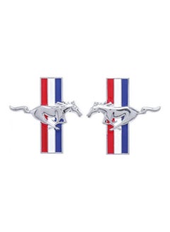 Buy 2-Piece Ford Mustang Car Emblem Sticker Set in UAE