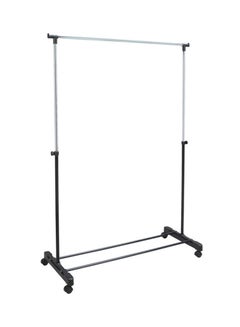 Buy Metal Garment Rack Black/Silver 130x45x160cm in Egypt