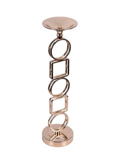 Buy Metal Tealight Candle Holder Rose Gold 50x12.5x13cm in UAE