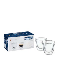 Buy 2-Piece Espresso Glass Clear 6centimeter in UAE