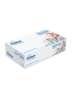 Buy Vinyl Powder Free Medical Exam Medium Gloves 100 Count White in UAE