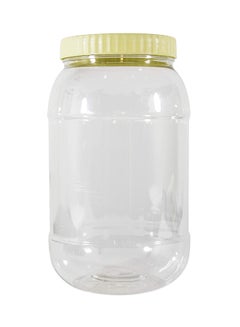 Buy Multipurpose Plastic Container Clear/Yellow 2Liters in UAE