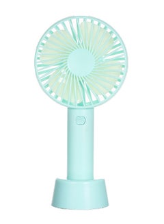 Buy Portable Three Speed Setting USB Mini Handheld Fan With Stand Cradle H21793BL Blue in Egypt